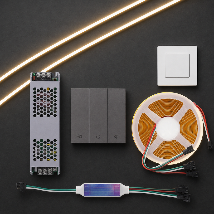 Addressable COB Strip Kit with Switch Options