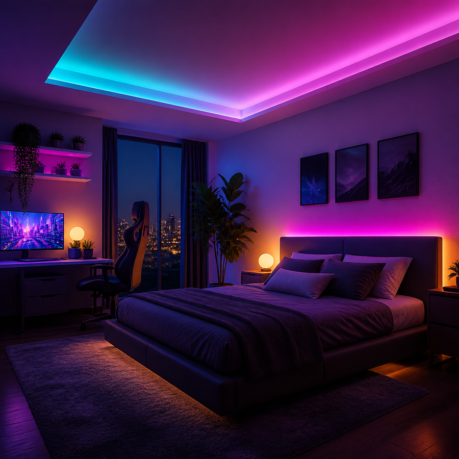 RGBIC COB LED Strip Kit with Plug Options