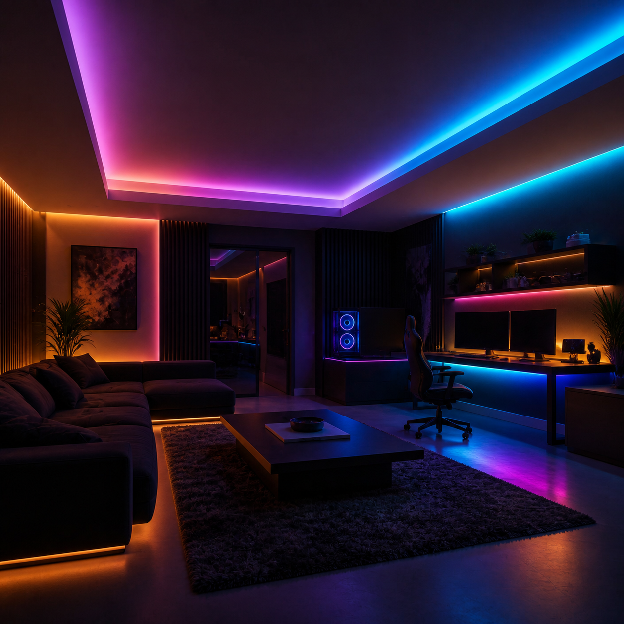 RGBIC COB LED Strip Kit with Length Options - LEDVIBESHOP